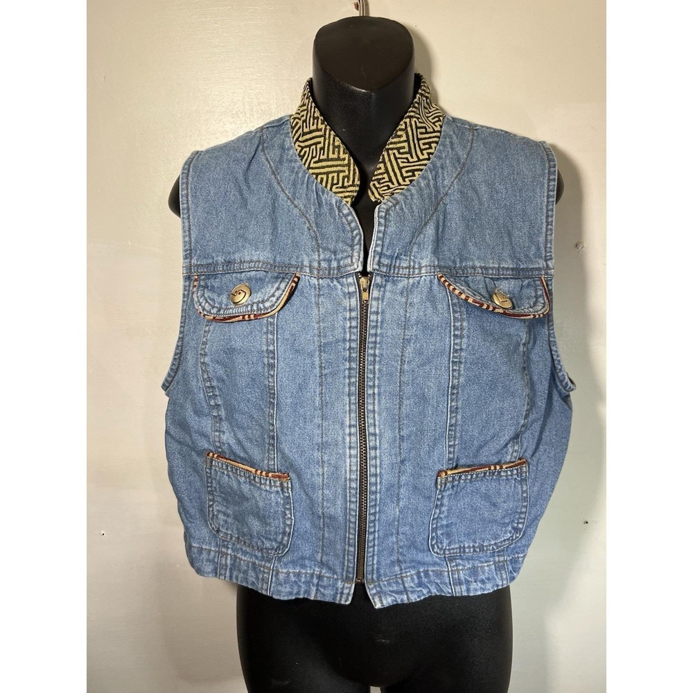 Vtg 80s PG Collections Ginger Bort USA Jean Jacket Denim Small No Tags Skater